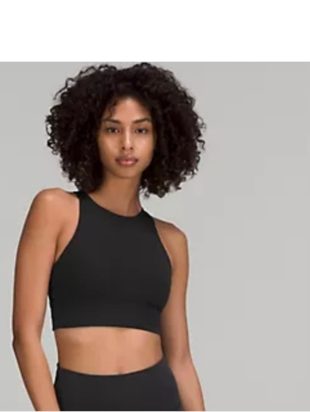 lululemon athletica Black High-Neck Crop Sports Bra